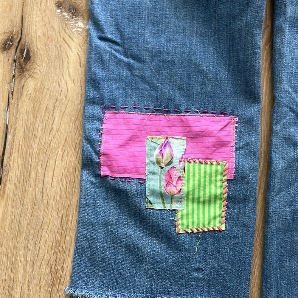 Upcycled Calvin Klein Patchwork Distressed Women'… - image 8